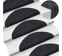 Tapis autoadhésifs de marches 10 pcs Noir 56x17x3 cm Aiguilleté Noir G