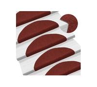 Tapis autoadhésifs de marches 10 pcs Rouge 56x17x3cm Aiguilleté