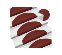 Tapis autoadhésifs de marches 10 pcs Rouge 65x21x4cm Aiguilleté