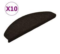 Tapis autoadhésifs de marches 10pcs Marron 65x21x4cm Aiguilleté vidaXL vidaXL