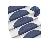Tapis autoadhésifs de marches 5 pcs Bleu 65x21x4 cm Aiguilleté