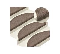 Tapis autoadhésifs de marches 5 pcs Crème 65x21x4 cm Aiguilleté