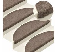 Tapis autoadhésifs de marches 5 pcs Crème 65x21x4 cm Aiguilleté Crème G