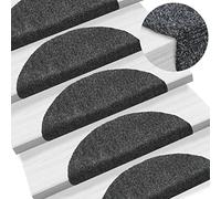 Tapis autoadhésifs de marches 5 pcs Gris foncé 56x17x3 cm