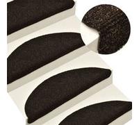 Tapis autoadhésifs de marches 5 pcs Marron 56x17x3cm Aiguilleté Marron fonc G