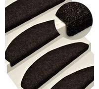 Tapis autoadhésifs de marches 5 pcs Marron 56x17x3cm Aiguilleté Marron G