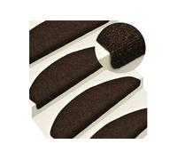 Tapis autoadhésifs de marches 5 pcs Marron 65x21x4cm Aiguilleté Brun G
