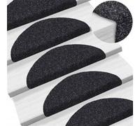 Tapis autoadhésifs de marches 5 pcs Noir 56x17x3 cm Aiguilleté Noir G