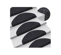 Tapis autoadhésifs de marches 5 pcs Noir 65x21x4 cm Aiguilleté