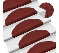 Tapis autoadhésifs de marches 5 pcs Rouge 65x21x4 cm Aiguilleté Rouge G
