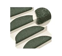 Tapis autoadhésifs de marches 5 pcs Vert 65x21x4 cm Aiguilleté