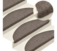 Tapis autoadhésifs de marches 5 pcs Marron 65x21x4cm Aiguilleté Brun G