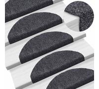 Tapis d escalier autocollants 15pcs Marron 65x21x4cm Aiguilleté Brun G