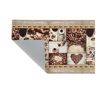 Tapis avec Impression numérique fabriqué en Italie, café, 50 x 50 cm