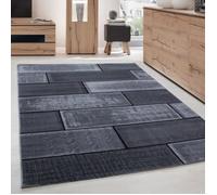 Tapis - Ayyildiz - Moderne - 160x230 cm - Noir Gris - Pile courte - Synthétique