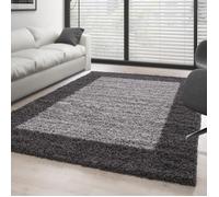 Tapis - Ayyildiz - Shaggy - 160x230 cm - Gris - Pile longue - Intérieur