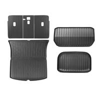 Tapis Bac Coffre Pour Tesla Pour Modèle Y 2021-2024 Coussin Protection Dossier Siège Arrière Voiture Tapis Coffre Coussin Anti-coup Accessoires Intérieurs(Trunk mat 6pcs)
