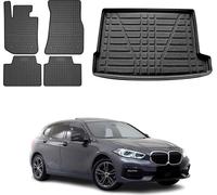 Tapis & bac de coffre Set pour BMW Série 1 F40 2019-2024 Caoutchouc TPE Noir 5x