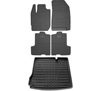 Tapis & bac de coffre Set pour Dacia Duster 2017-2024 Caoutchouc noir TPE 5x