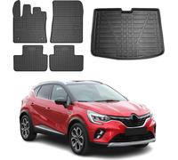 Tapis & bac de coffre Set pour Renault Captur 2019-2025 Caoutchouc inférieur 5x