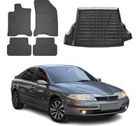 Tapis & bac de coffre Set pour Renault Laguna 2 Limo 2001-2007 Caoutchouc 5x