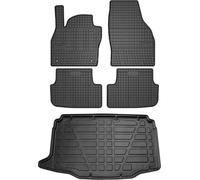 Tapis & bac de coffre Set pour Seat Arona 2017-2025 Caoutchouc inférieur noir 5x