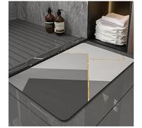 Tapis bain terre de diatomées antidérapant, absorption & séchage rapide | Polyvalent pour salle de bain, toilettes invités, buanderie et location vacances, gain de place pour toutes zones humides