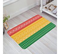 Tapis Bains 40X60Cm, Journée Rouge Jaune Vert Noir Histoire Mois du Parti Afro-Américain Tapi De Sol D'Intérieur Durable Tapis Entree pour Couloir Déco Salle De Bain