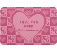 Tapis Bains Anti-Poussière Tapis De Bain Devant De La Fête De l'amour « Je t'aime Plus Que Tout » - Roses Indestructible Tapi Entrée pour Porte D'Entrée Couloir Cuisine 40X60Cm