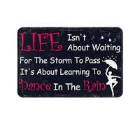 Tapis Bains Anti-Saleté Paillasson La Vie, C'est Apprendre À Danser sous La Pluie Durable Tapi De Douche pour Entrée Cuisine Couloir 40X60Cm