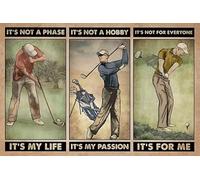 Tapis Bains Facile À Nettoyer Tapis De Bain Le Golf, Ce n'est Pas Une Passade, C'est Ma Vie. Paysage Antidérapant Tapi De Sol D'Intérieur pour Porte D'Entrée Couloir Cuisine 40X60Cm