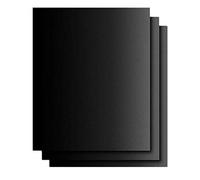 Tapis Barbecue,Feuille Barbecue Anti-adhésif Réutilisable et Résistant Tapis de Gril pour Charbon Gaz Électrique Gril à Grillage Moi à Légumes Fruit de Mer Des œufs 3 packs noir