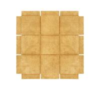 Tapis Basket Design House Stockholm 180x180 Jaune Ocre