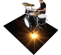 Tapis Batterie Acoustique Insonorisant, Tapis pour Batteries Percussions, Tapis de Batterie, Tapis de Tambour, Tapis Antidérapant pour Batterie Electronique, Tapis Professionnel de Jazz 120 x 70 cm