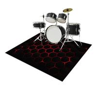 Tapis Batterie Acoustique Tapis de Tambour Insonorisé Tapis de Batterie électronique Tapis d'absorption Vibrations Tapis Batterie Tambour pour Basses Caisse Claire et Autres Instruments 200 x 180 cm