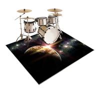 Tapis Batterie electronique Tapis Batterie Acoustique Tapis Tambour Insonorisant Tapis Professionnel de Jazz, pour Grosse Caisse Claire et Autres Instruments de Musique Tapis de Batterie 120 x 100 cm