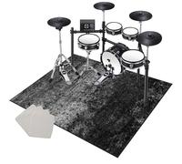 Tapis Batterie Tapis de Tambour Insonorisé Moquette Antidérapante 180 x 140 cm Tapis pour Batterie Acoustique Grosse Caisse Claire Batterie électronique Kits Instruments de Musique Tapis de Sol