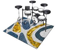 Tapis Batterie Tapis de Tambour Tapis Batterie Acoustique Insonorisant Tapis de Batterie Tapis de Protection Antidérapant pour Batterie Electronique Percussions Batteries Tapis de Sol 160 x 120 cm