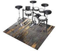 Tapis Batterie Tapis de Tambour Tapis Batterie Acoustique Insonorisant Tapis de Batterie Tapis de Protection Antidérapant pour Batterie Electronique Percussions Batteries Tapis de Sol 140 x 120 cm