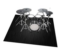 Tapis Batterie Tapis de Tambour, Tapis de Batterie électronique Non Glissants, Tapis Insonorisé pour Kits de Batterie, Tapis Acoustique Batterie, Tapis Anti Vibration pour Grosse Caisse 120 x 80 cm