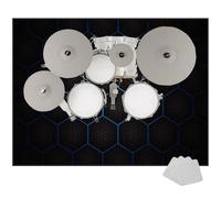 Tapis Batterie Tapis de Tambour - Tapis Insonorisant - Tapis d'instrument de Musique - Tapis Anti Vibration pour Tapis de Batterie électronique Grosse Caisse Claire Tapis de Protection 100 x 80 cm