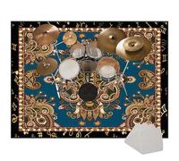 Tapis Batterie Tapis de Tambour Tapis pour Batterie electronique Tapis Batterie Acoustique Insonorisant Tapis de Batterie Tapis Anti-dérapants Tapis de Sol pour Instruments de Musique 120 x 90 cm