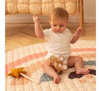 Tapis bebe matelassé arc en ciel boho rainbow multicolore Diam 150cm