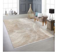 Tapis beige design circulaire doux et harmonieux Größe - 200 x 290 cm