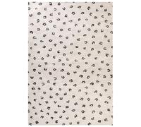 Tapis Beige en Coton 160 x 230 cm Tissu Jacquard à Motif Léopard pour Salon Afis