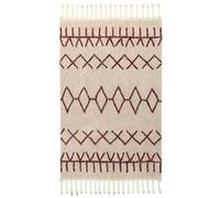 Tapis beige lavable en machine fait main bereber burgundy lorena canals Beige G