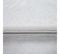 Tapis Beige Salon Poils Longs Shaggy Fausse Fourrure Poils Longs Robuste Moelleu