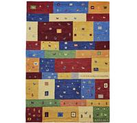 Tapis Berbère, 200 x 290 cm, Multicolore Bleu Rouge, Laine Noble Pour Un Confort Authentique, MYLA