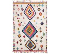 Tapis berbère 200x290 tissé motif ethnic LYN5 OURIKA F ivoire