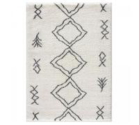 Tapis berbère 60x110 tissé motif ethnic LYN4 DOUX 3 crème